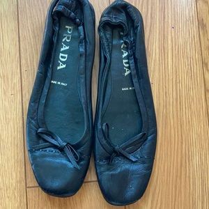 Prada ballet flats black 7 1/2